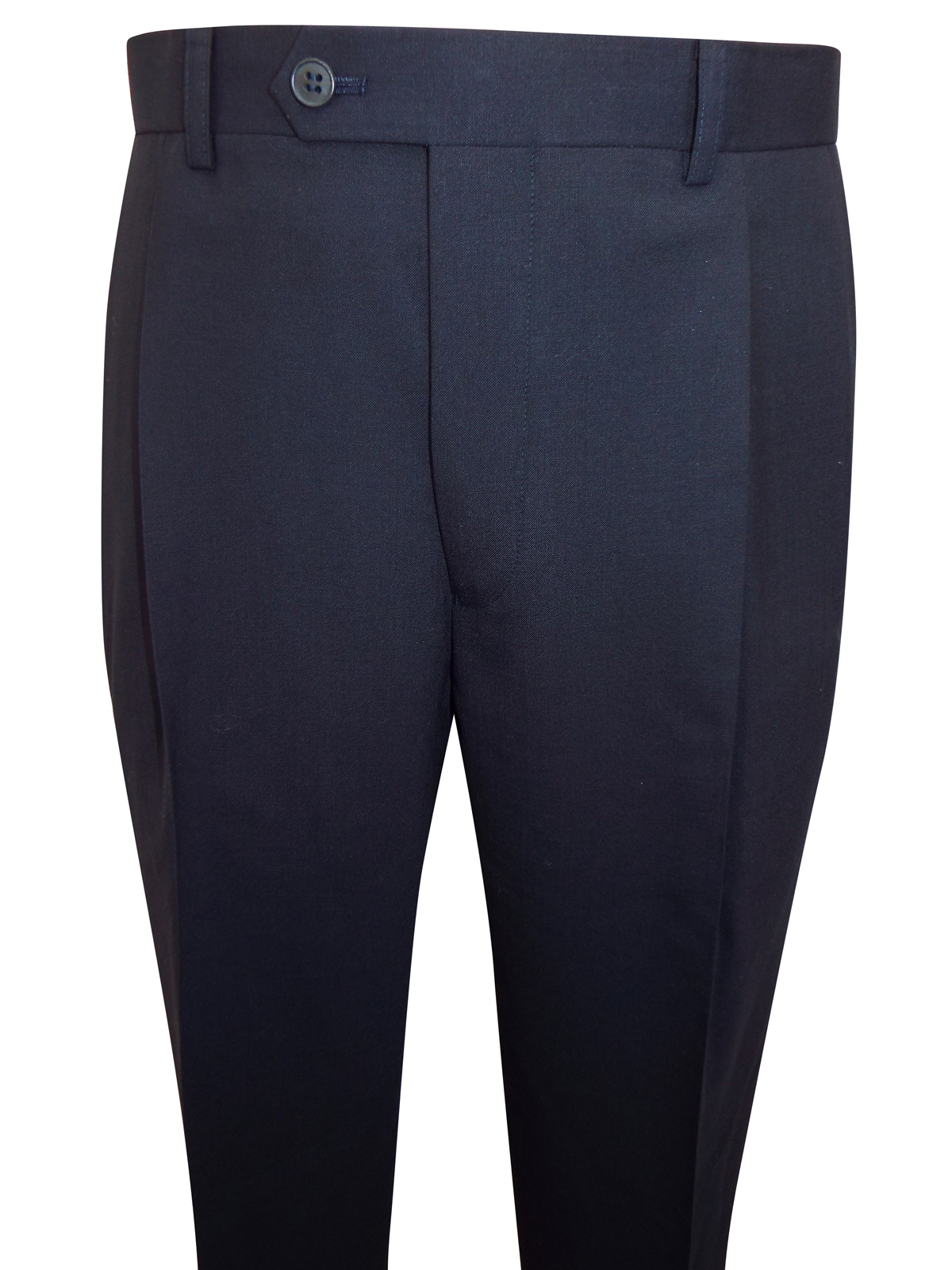 Marks and Spencer M&5 NAVY Wool Blend Flat Front Centre Crease