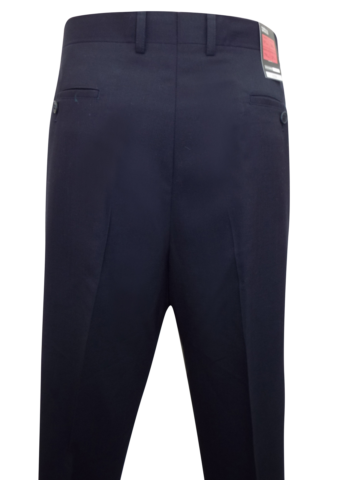 Marks and Spencer M&5 NAVY Wool Blend Flat Front Centre Crease
