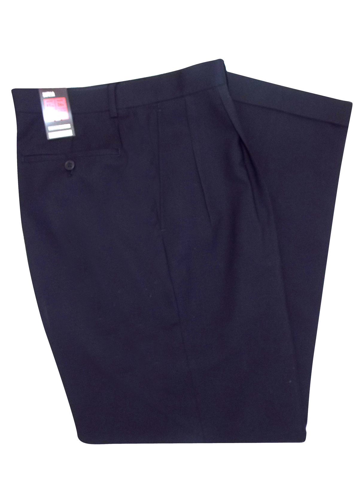 Marks and Spencer - - M&5 NAVY Wool Blend Flat Front Centre Crease ...