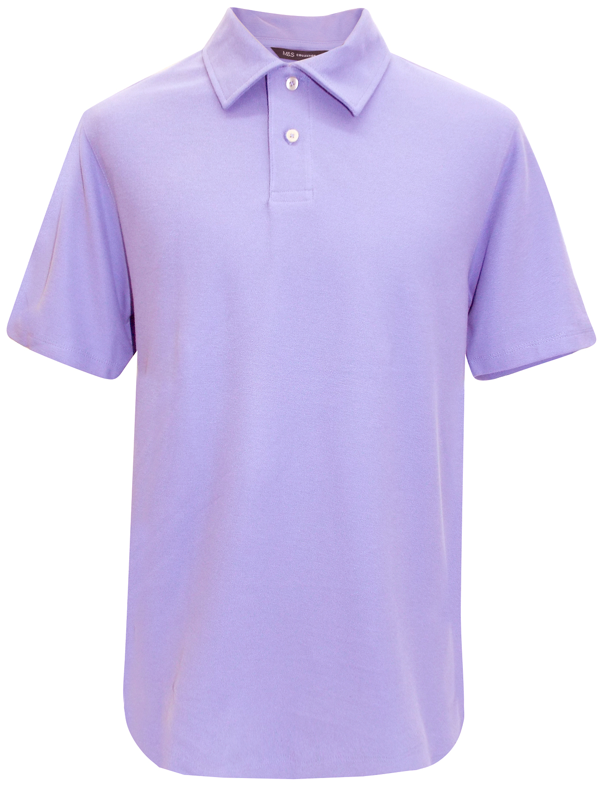 Marks And Spencer Mand5 Lilac Pure Cotton Polo Shirt Size Medium To Xlarge 