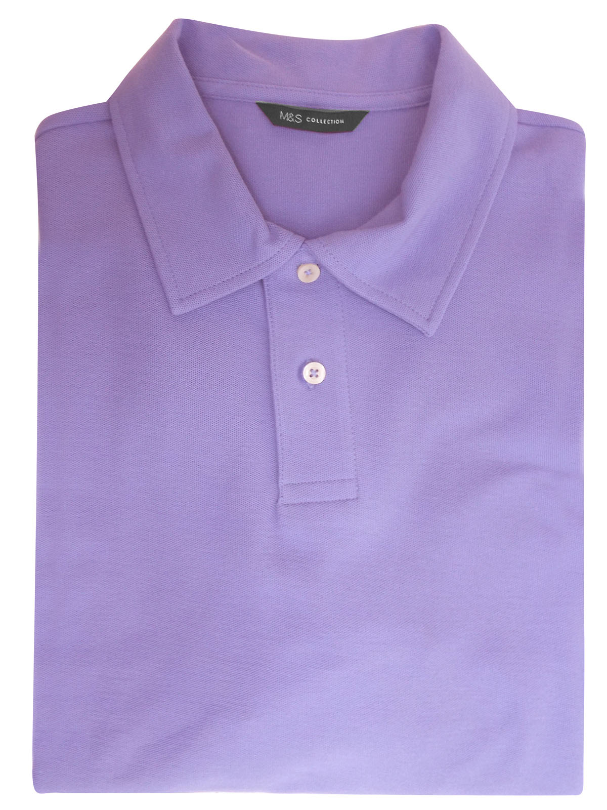 Marks and Spencer M&5 LILAC Pure Cotton Polo Shirt Size Medium to