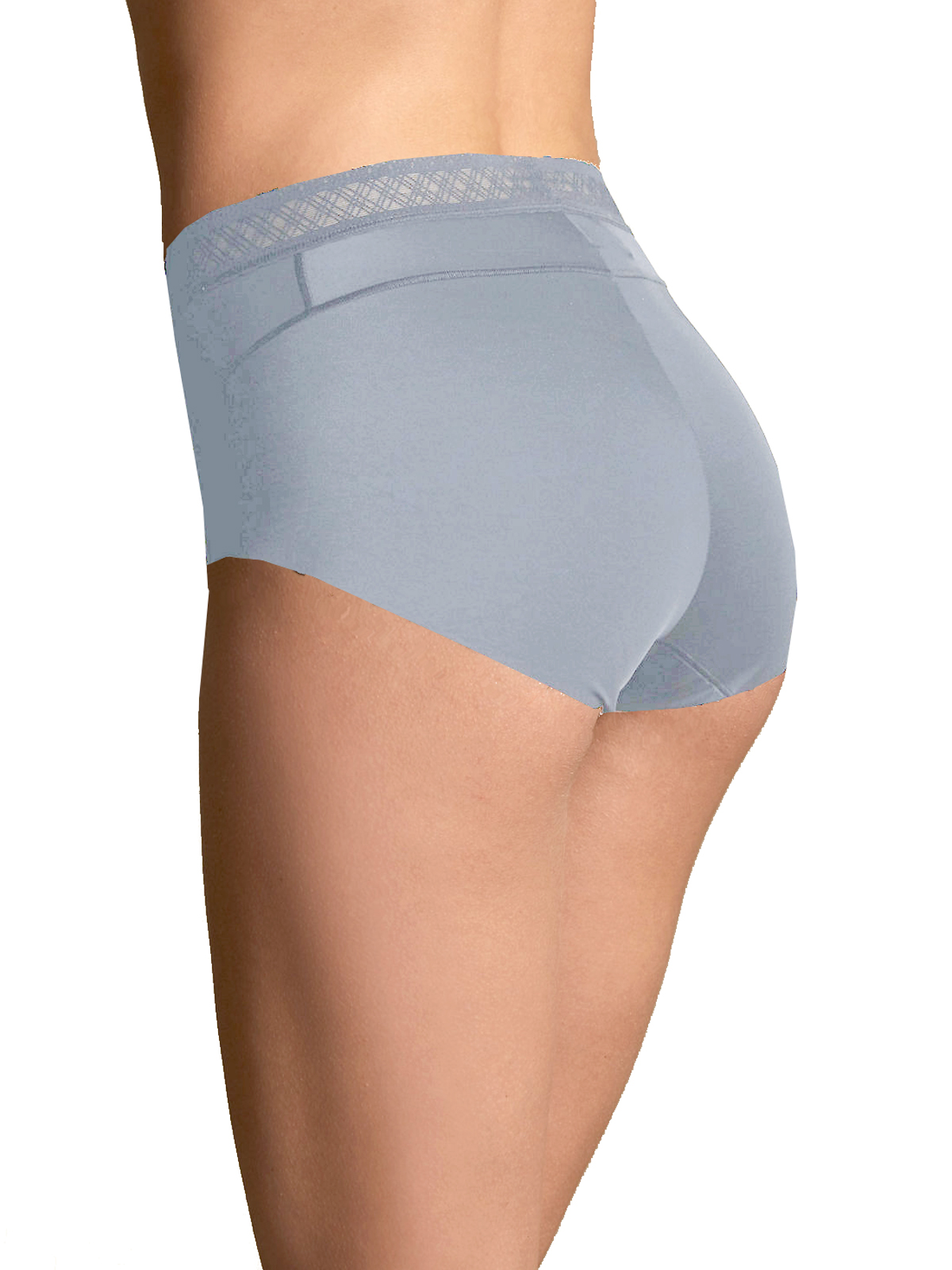 Marks and Spencer M&5 GREY Light Control No VPL Lace Trim Full Briefs Size 12 to 18