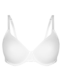 M&5 WHITE Floral Embroidered Full Cup T-Shirt Bra - Size 32 to 40 (A-B-C-D-DD-E) M&5 WHITE Floral Embroidered Full Cup T-Shirt Bra - Size 32 to 40 (A-B-C-D-DD-E)