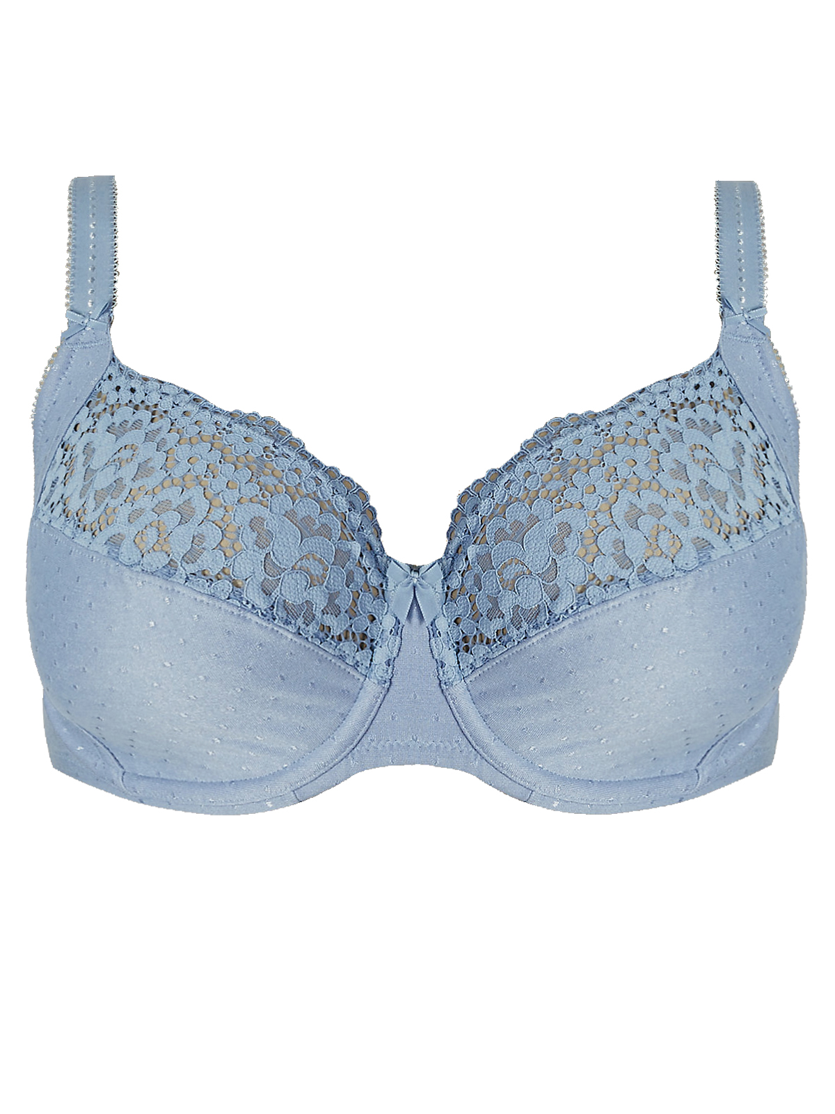 Marks and Spencer - - M&5 SMOKEY-BLUE Vintage Lace Non-Padded Full Cup ...