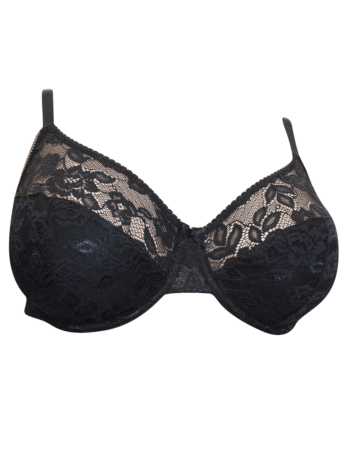 Marks and Spencer M&5 BLACK All Over Lace Underwired Full Cup Bra