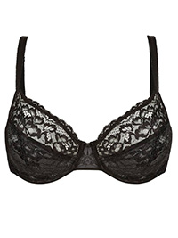 M&5 BLACK Non-Padded Lace Full Cup Bra - Size 32 to 42 (B-C-DD) M&5 BLACK Non-Padded Lace Full Cup Bra - Size 32 to 42 (B-C-DD)