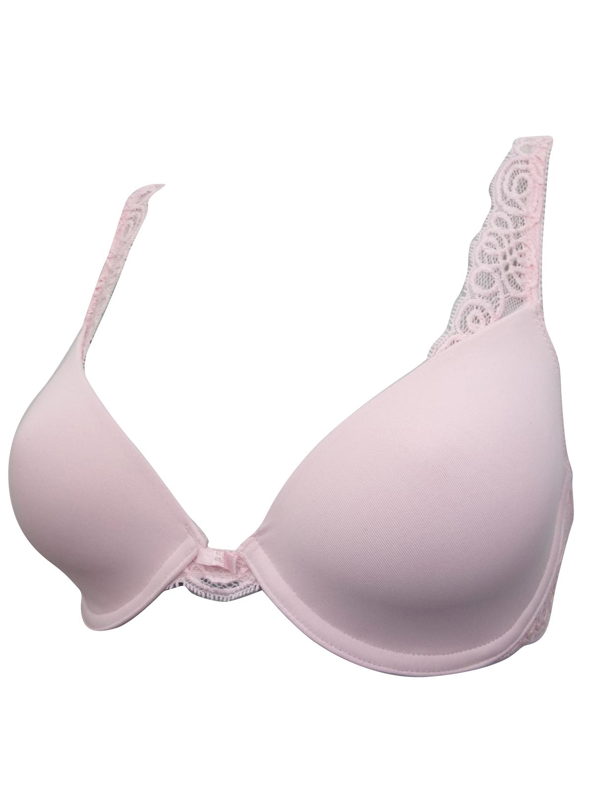 Marks and Spencer - - M&5 POWDER-PINK Lace Straps Full Cup T-Shirt Bra ...