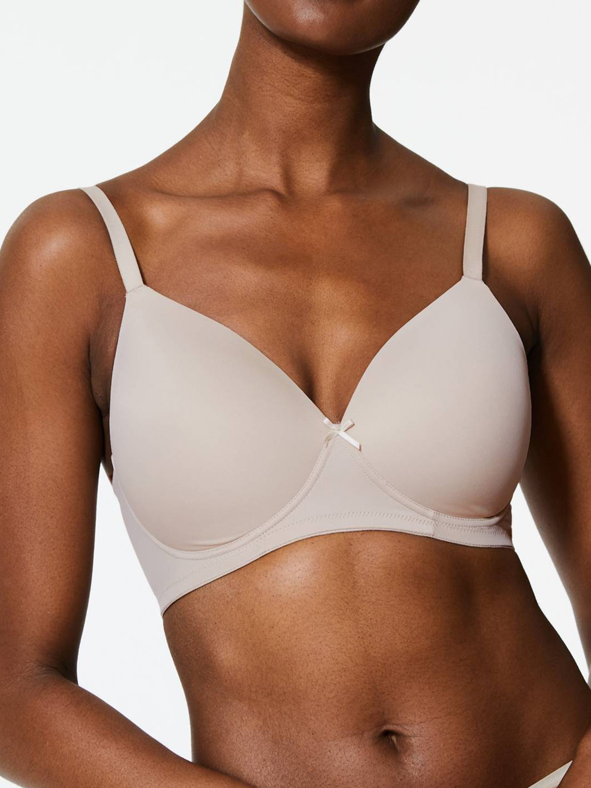 Marks And Spencer Mand5 Almond Non Wired Full Cup T Shirt Bra Size 34 To 38 A B Dd 0809