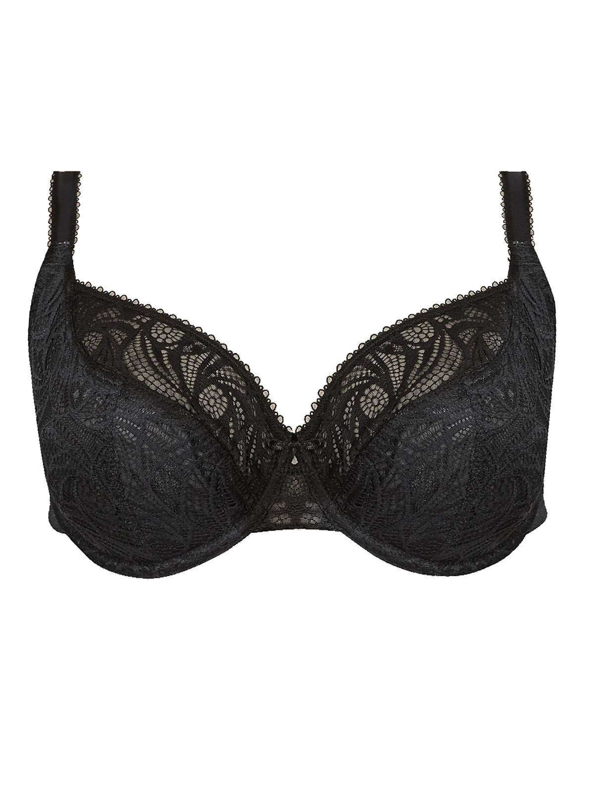 Marks and Spencer - - M&5 BLACK Floral Lace Non-Padded Full Cup Bra ...