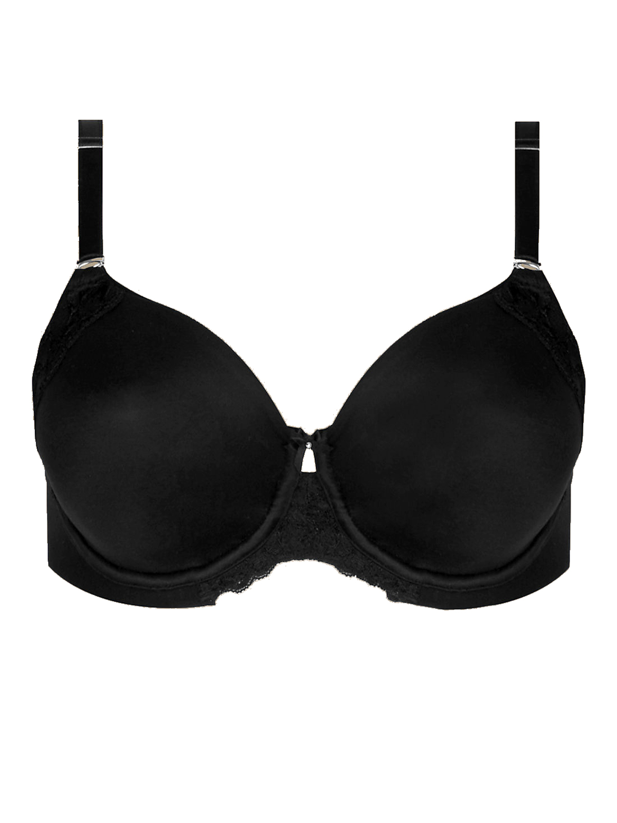 Marks And Spencer - - M&5 BLACK Fleur Lace Non-Padded Full Cup Bra ...