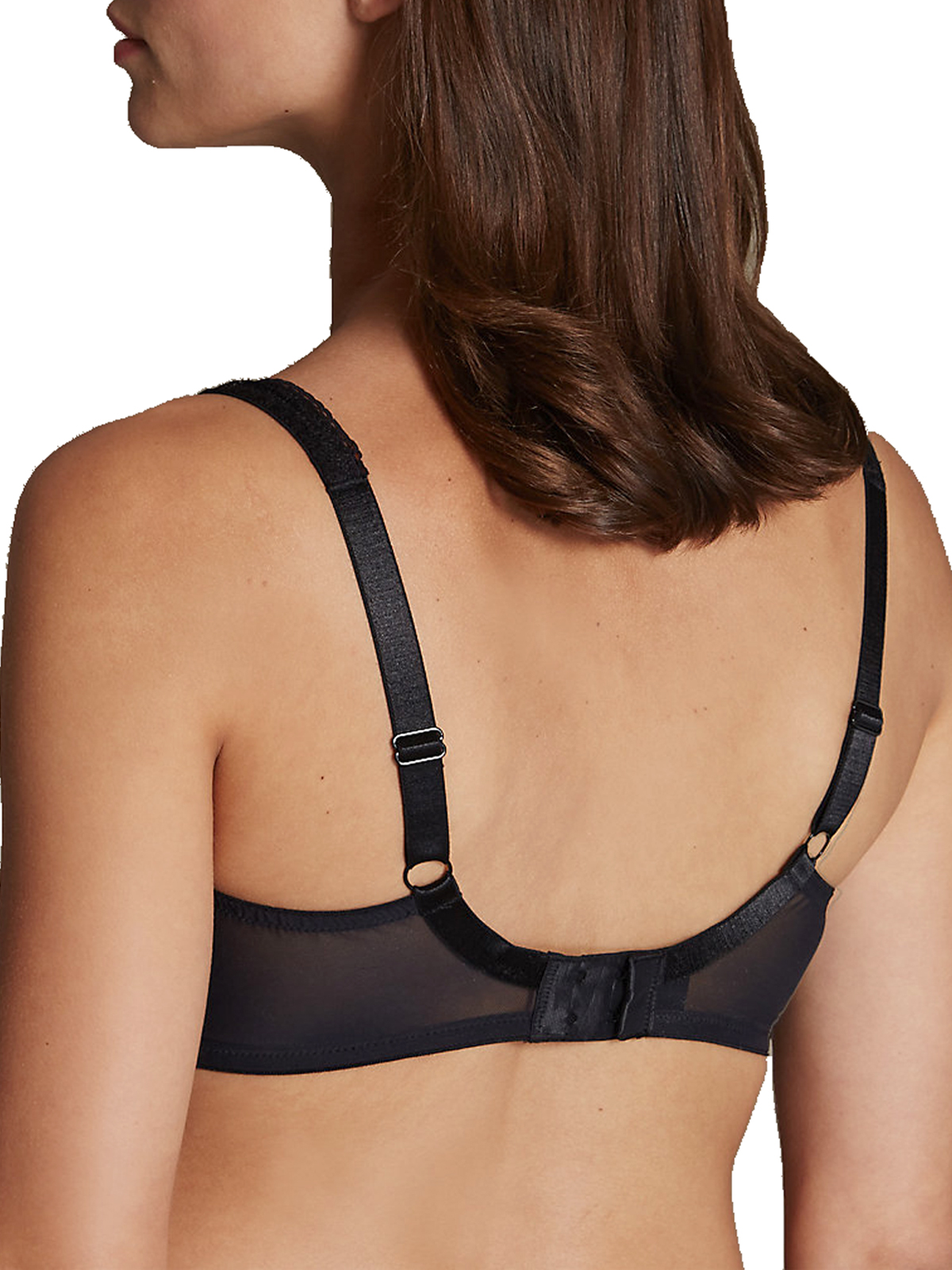 Marks and Spencer M&5 BLACK Geo Lace Insert NonPadded Minimiser