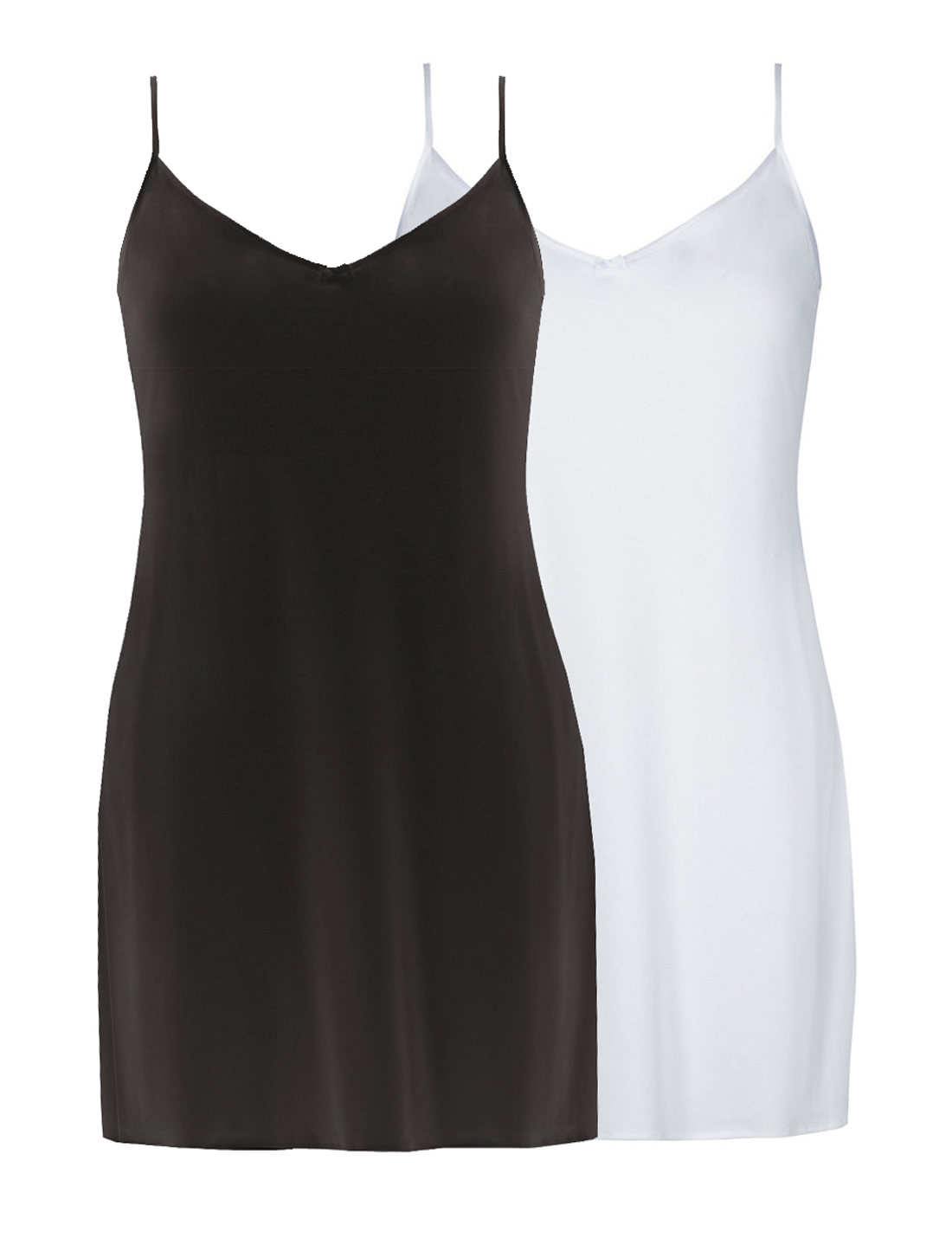 Marks and Spencer M&5 Black/White 2Pack Assorted Full Slips Size