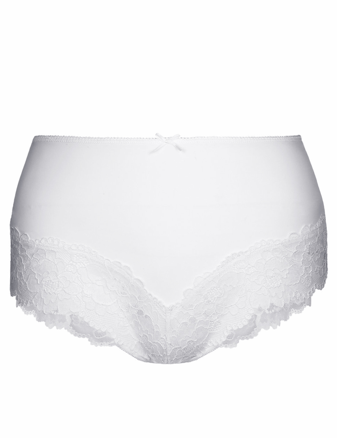 Marks and Spencer M&5 WHITE Light Control Lace Brazilian Knickers