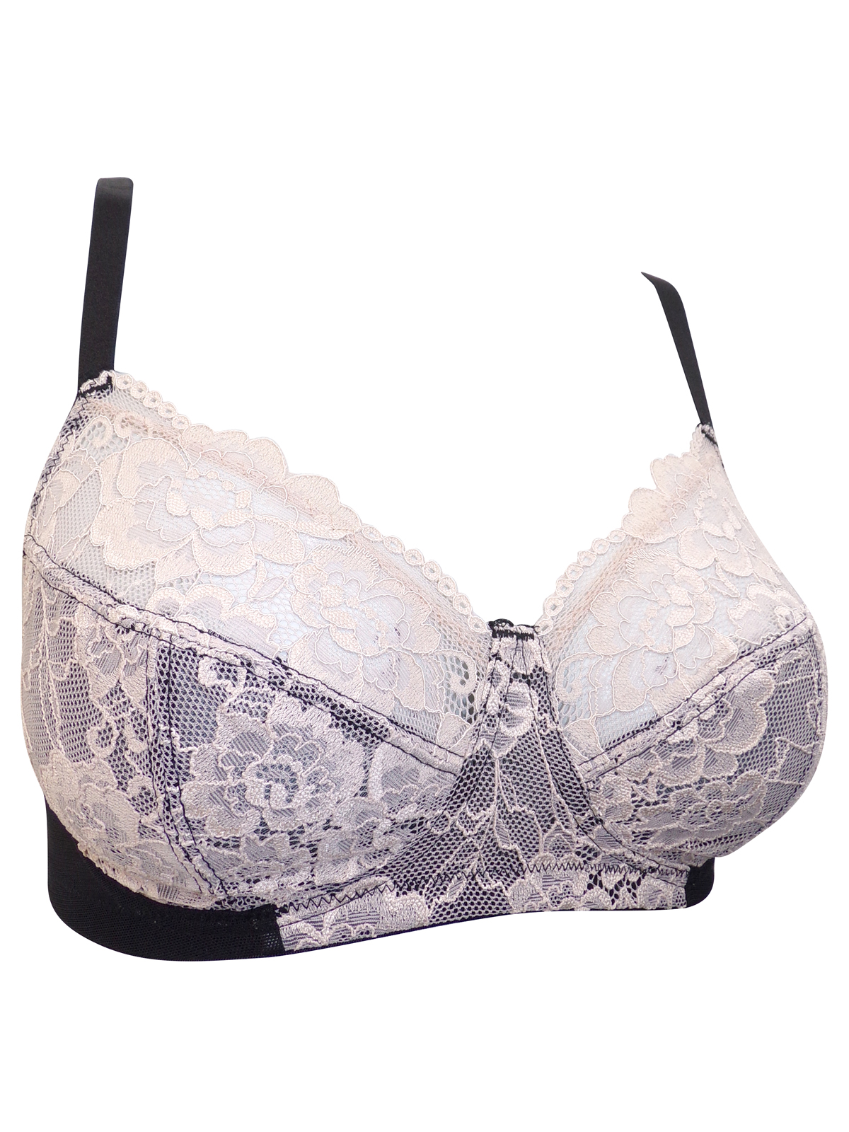 Marks and Spencer M&5 BLACKNUDE Contrast Isabella Lace NonWired