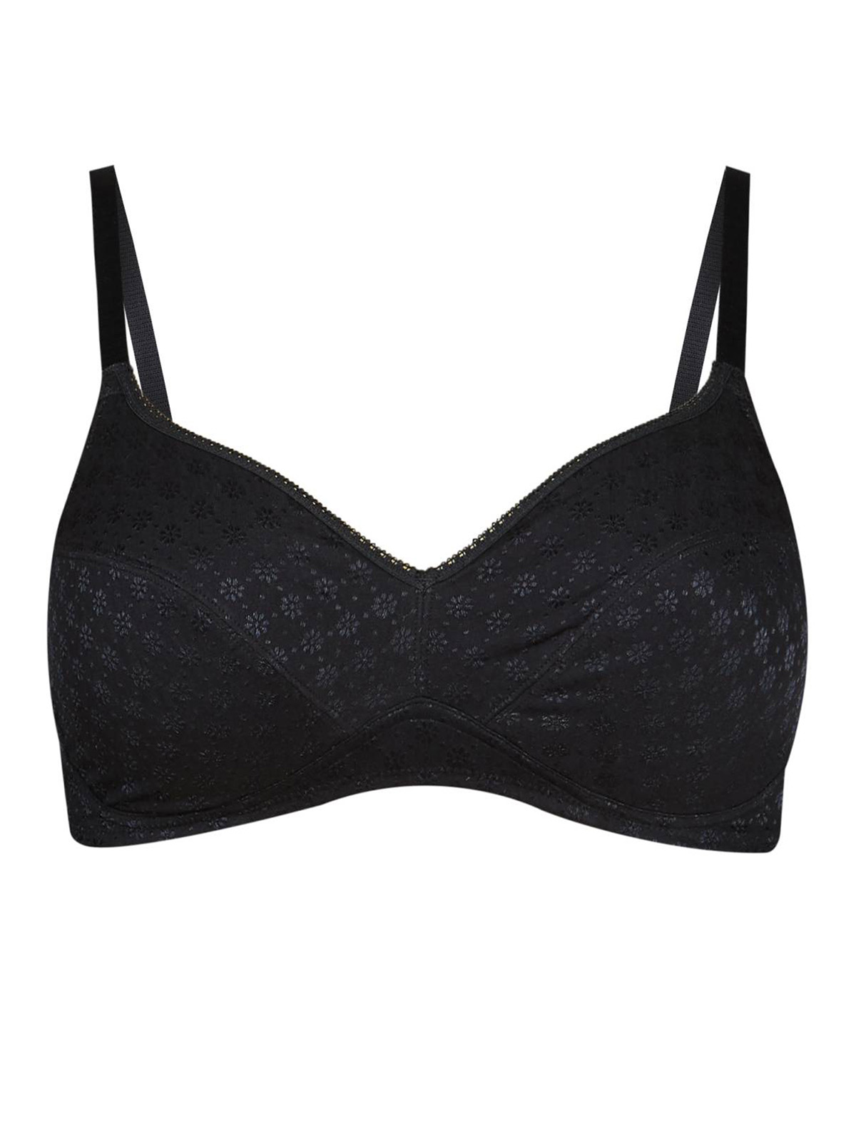 Marks and Spencer - - M&5 BLACK Jacquard Padded Full Cup Bra - Size 34 ...