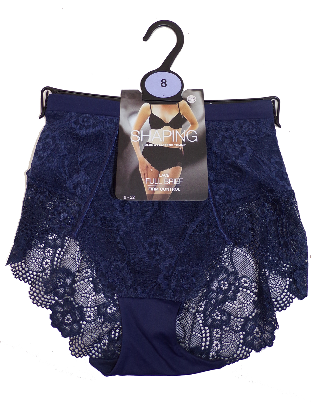 Marks and Spencer M&5 MIDNIGHTNAVY Firm Control Floral Lace Full