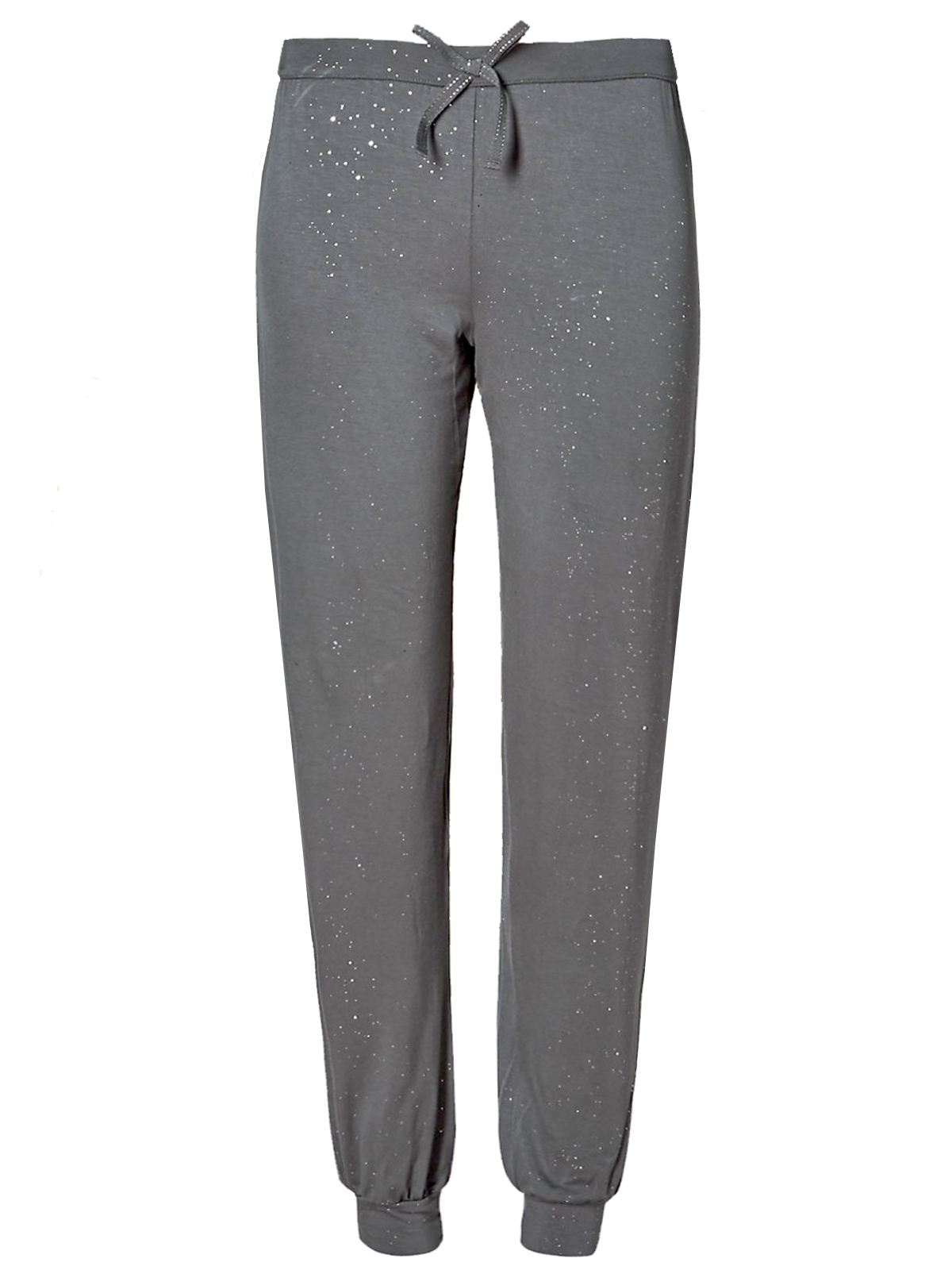 Marks and Spencer M&5 CHARCOAL Sparkle Cuffed Pyjama Bottoms Size
