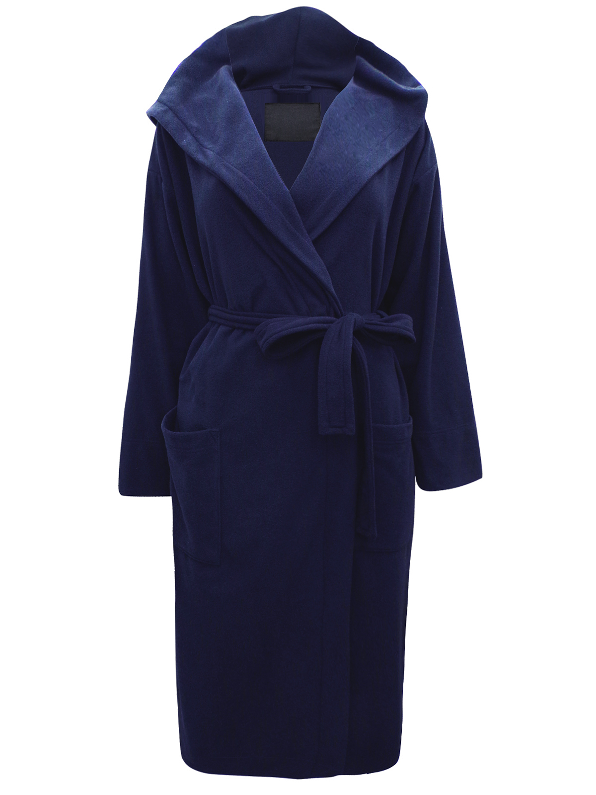Marks and Spencer M&5 NAVY Hooded Fleece Wrap Dressing Gown Size