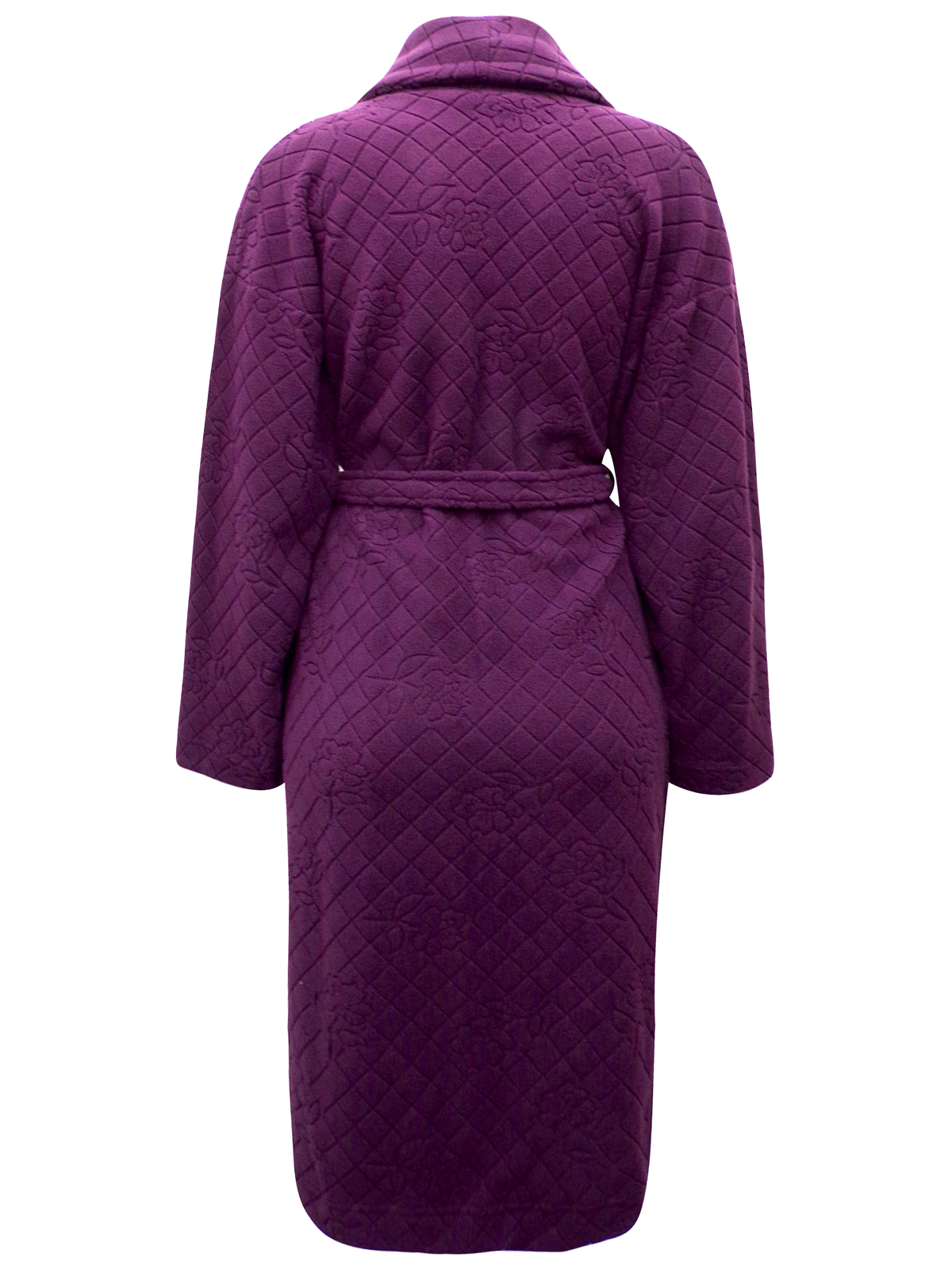 Marks and Spencer M&5 PURPLE Jacquard Textured Fleece Wrap Dressing