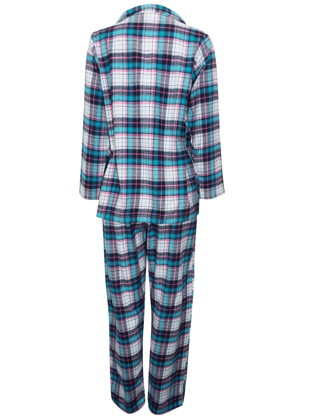 Marks and Spencer - - M&5 BLUE Pure Cotton Checked Long Sleeve Pyjama ...