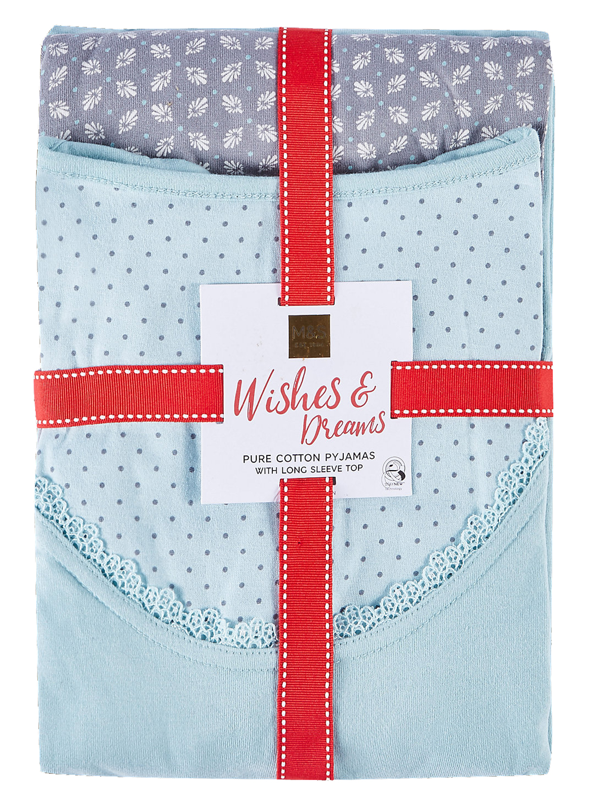 Marks and Spencer M&5 GREY Pure Cotton Geo Print Pyjamas Size 12/14