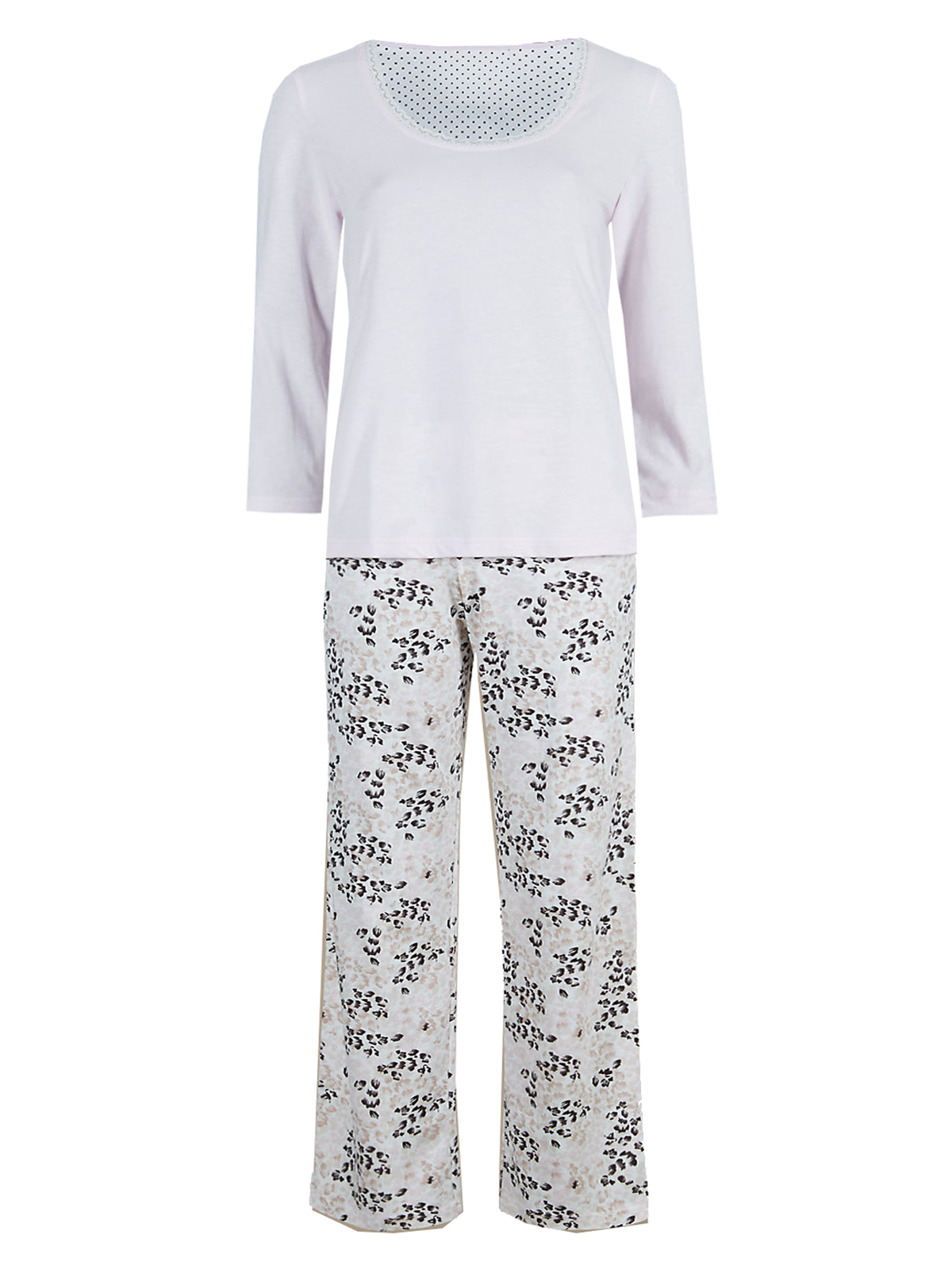 Marks and Spencer - - M&5 PINK Pure Cotton Floral Print Pyjamas - Size ...