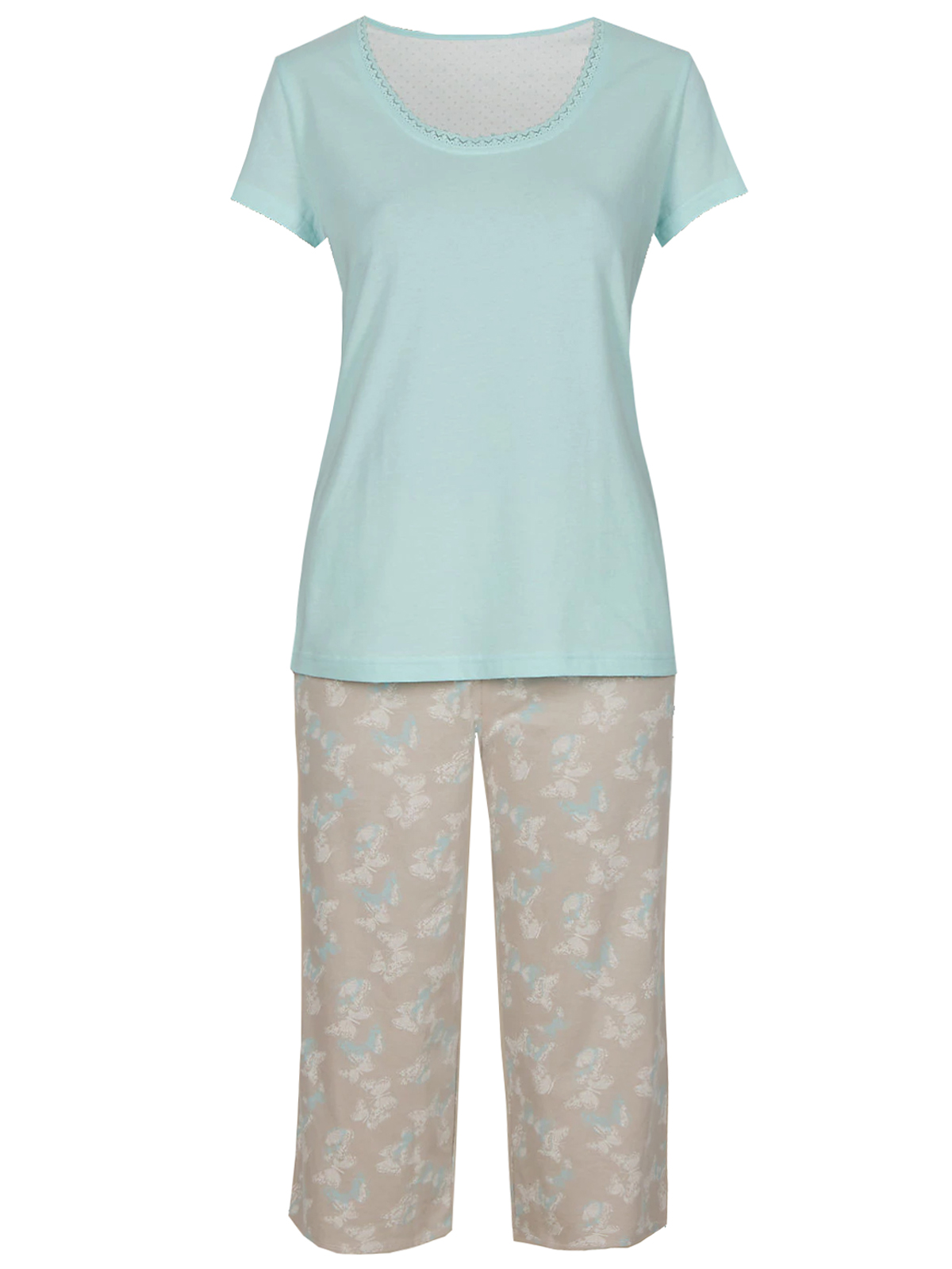 Marks and Spencer - - M&5 AQUA Pure Cotton Butterfly Print Cropped ...