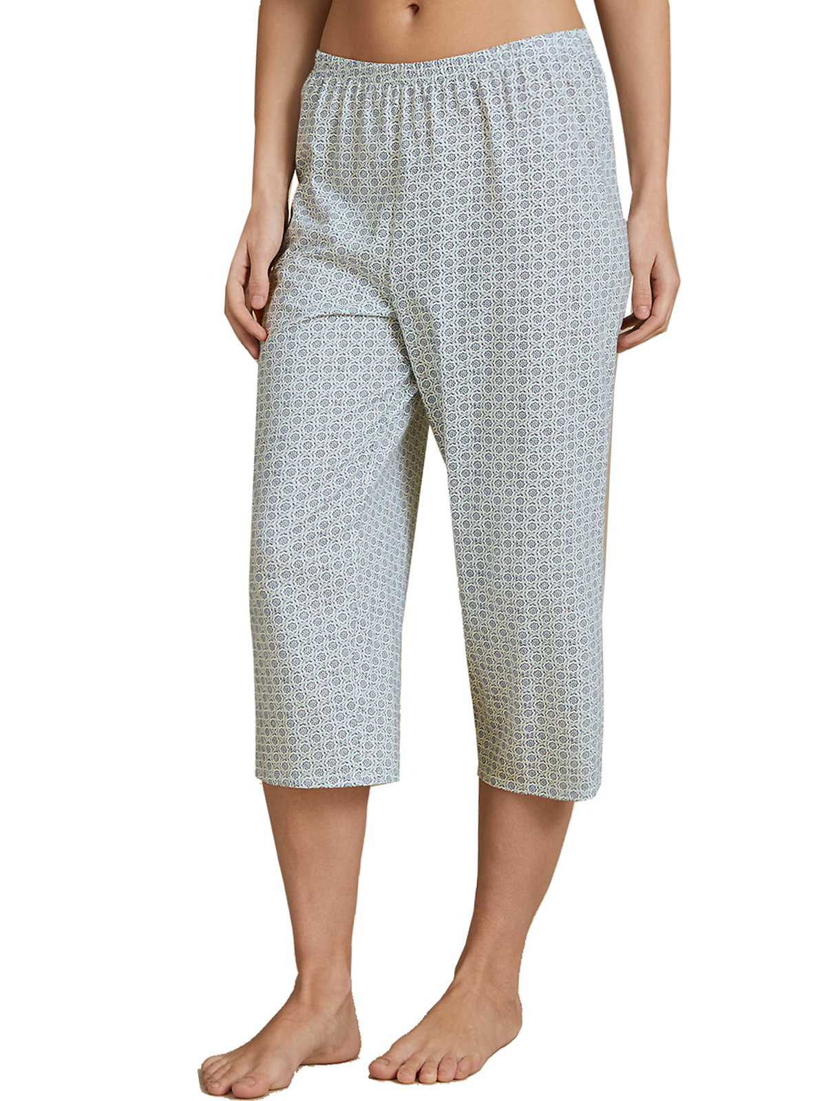 Marks and Spencer - - M&5 MINT Pure Cotton Tile Print Cropped Pyjamas ...