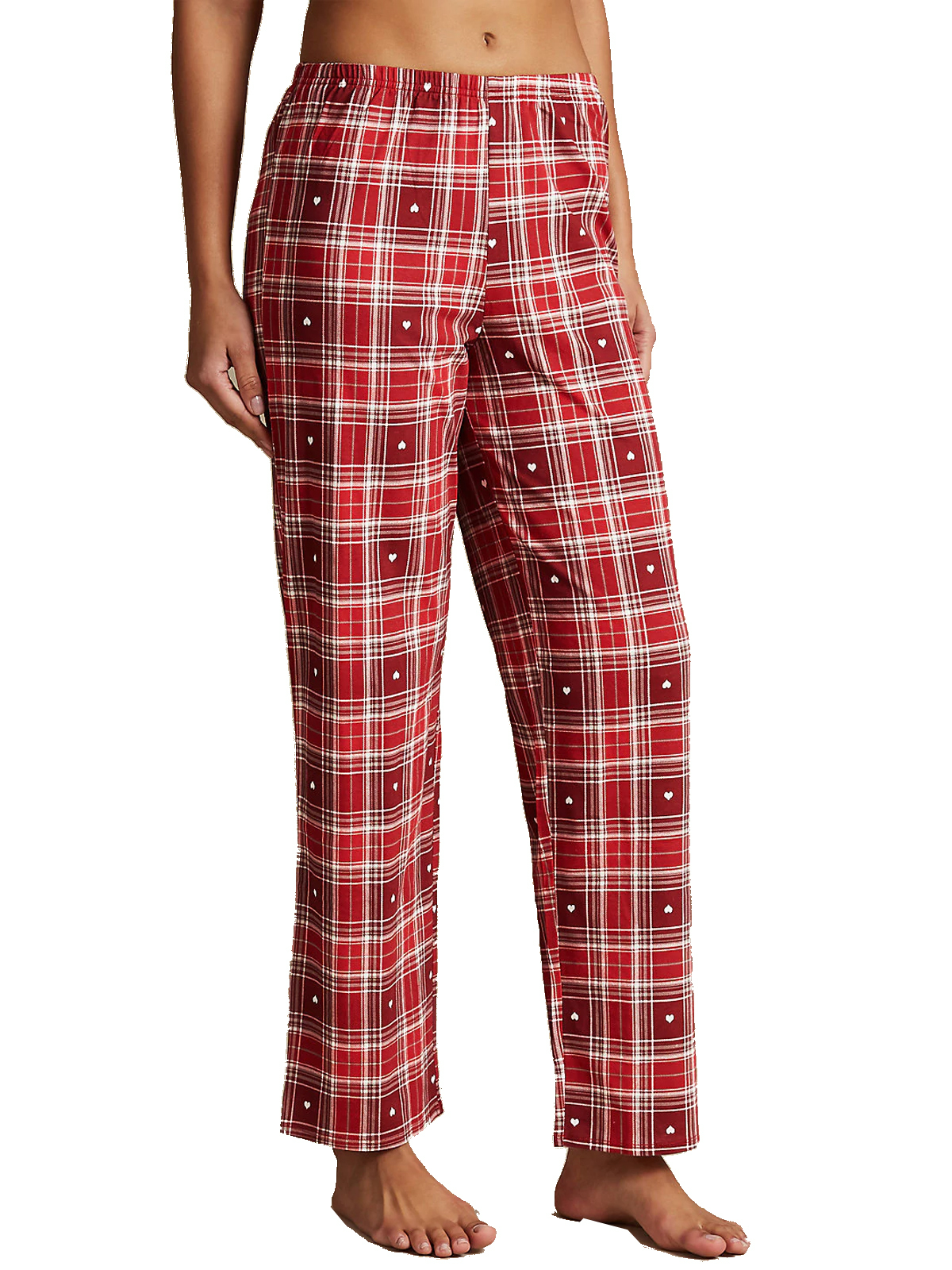 Marks and Spencer - - M&5 RED Pure Cotton Long Sleeve Pyjama Set - Size ...