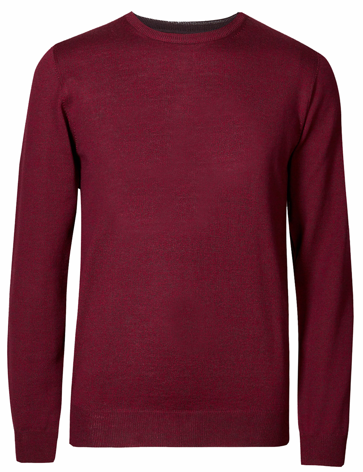 Marks and Spencer - - M&5 RED Pure Merino Wool Crew Neck Jumper - Size ...