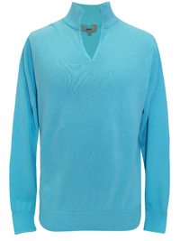 M&5 Mens AQUA Pure Cotton V-Neck Jumper - Size Small to XXLarge M&5 Mens AQUA Pure Cotton V-Neck Jumper - Size Small to XXLarge