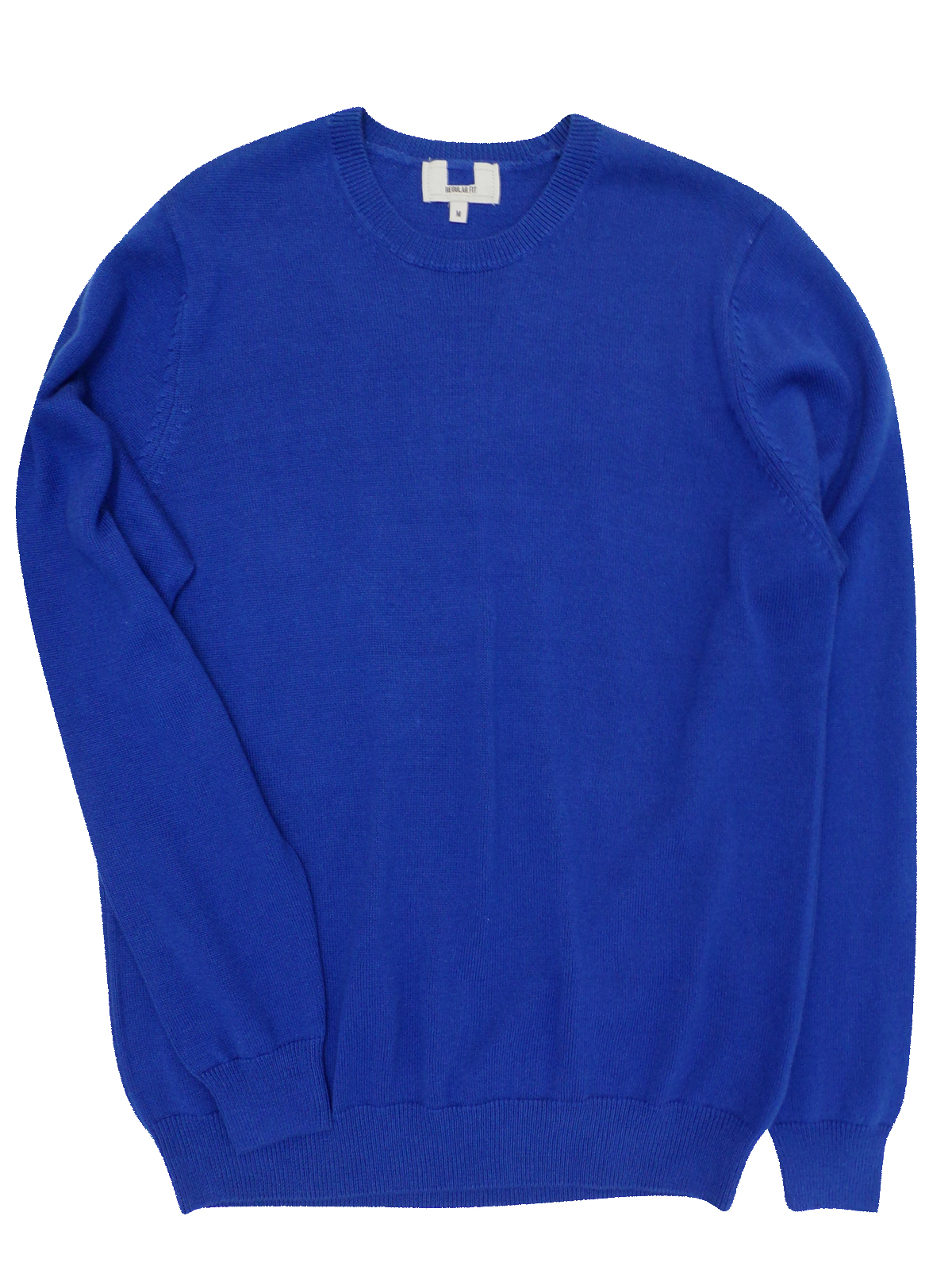 Marks and Spencer - - M&5 ROYAL-BLUE Pure Cotton Long Sleeve Jumper ...