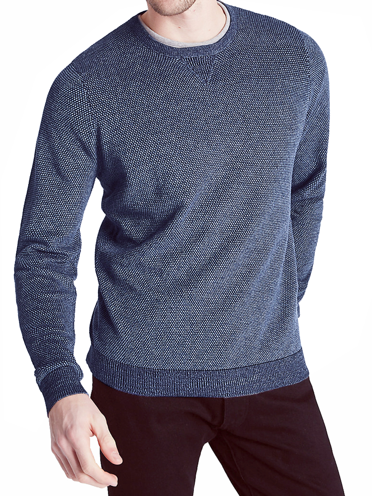 Marks and Spencer - - M&5 DENIM Pure Cotton Textured Jumper - Size ...