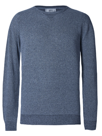 M&5 Mens DENIM Pure Cotton Textured Jumper - Size Small to XLarge M&5 Mens DENIM Pure Cotton Textured Jumper - Size Small to XLarge