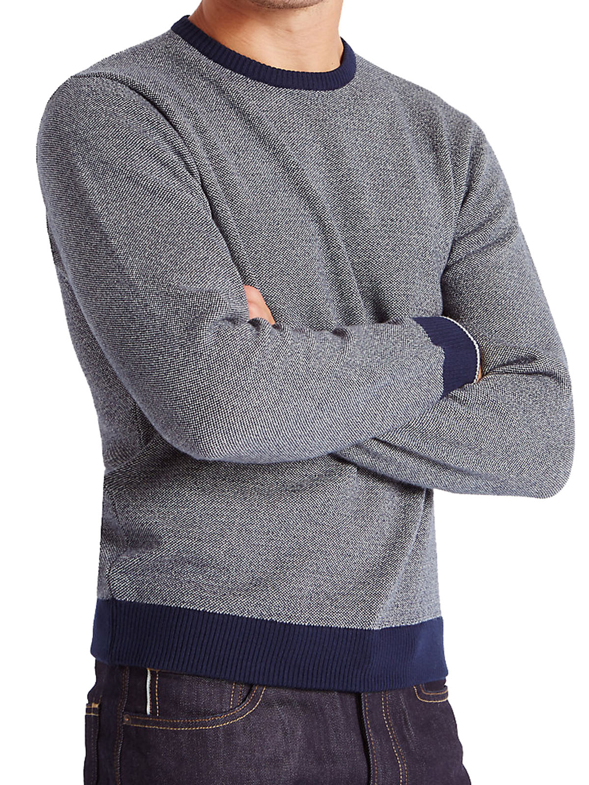 Marks and Spencer M&5 NAVY Pure Cotton Double Face Jumpers Size Large to XXLarge