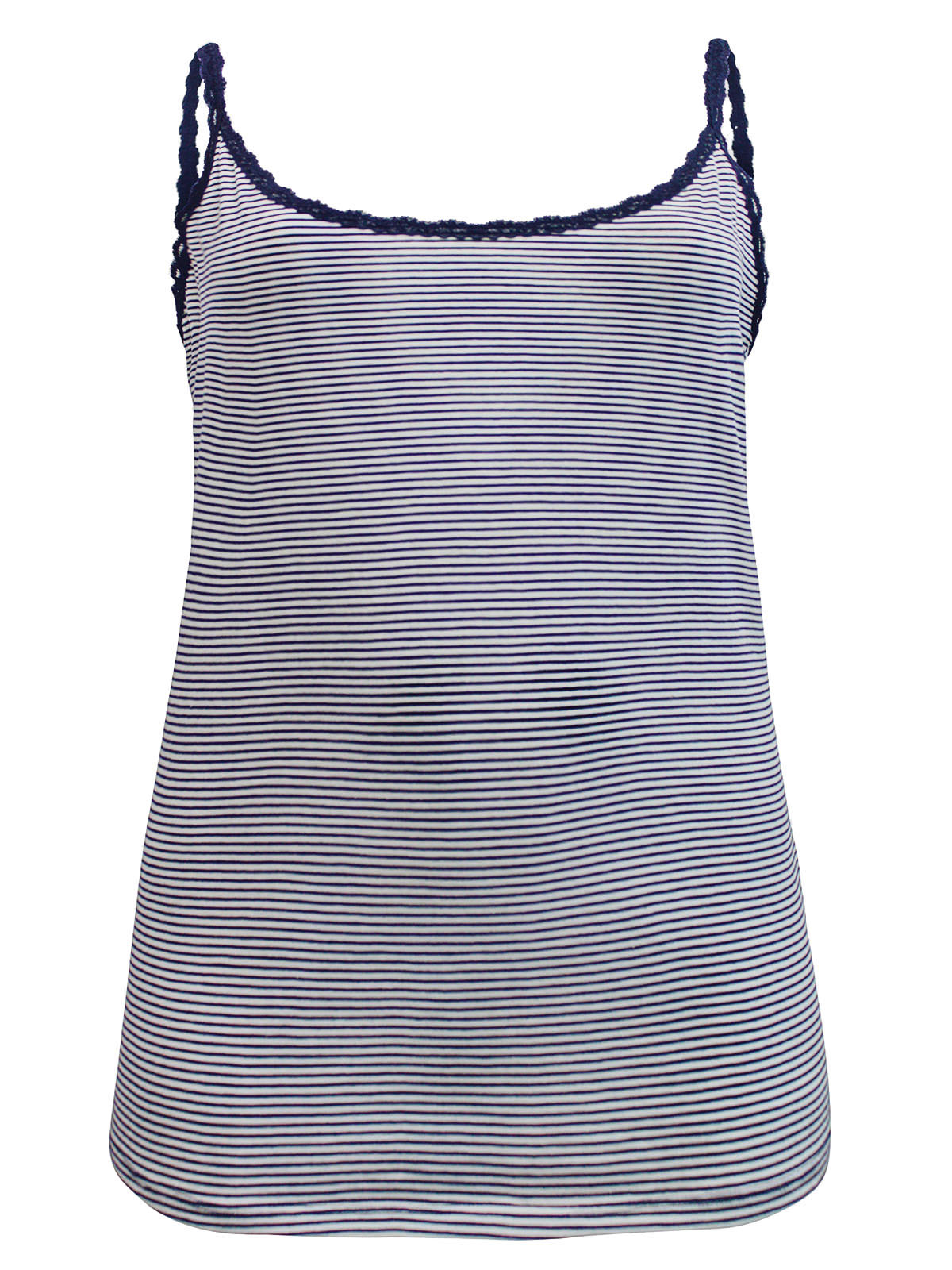 Lluviacida Women's Lace Trim Striped Sleeveless Blouse - Stand Collar Summer Casual Top