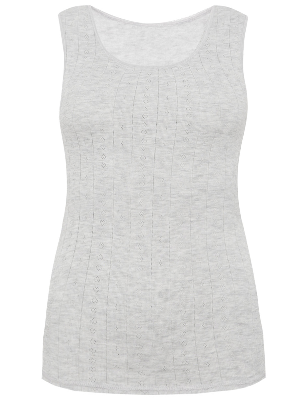 Marks and Spencer - - M&5 GREY-MARL 2-Pack Thermal Sleeveless Pointelle ...