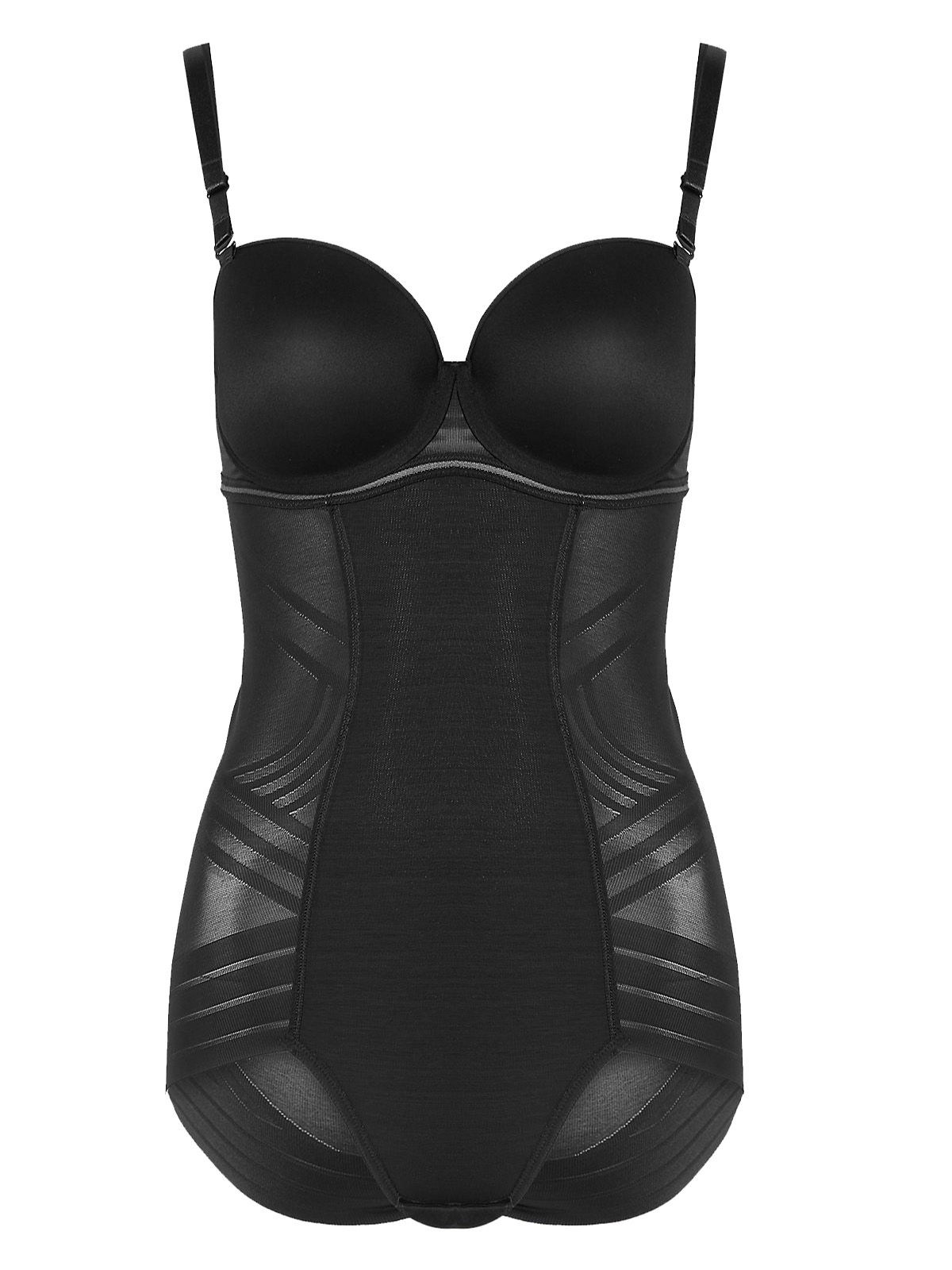 Marks and Spencer M&5 BLACK Firm Control Magicwear Strapless Body