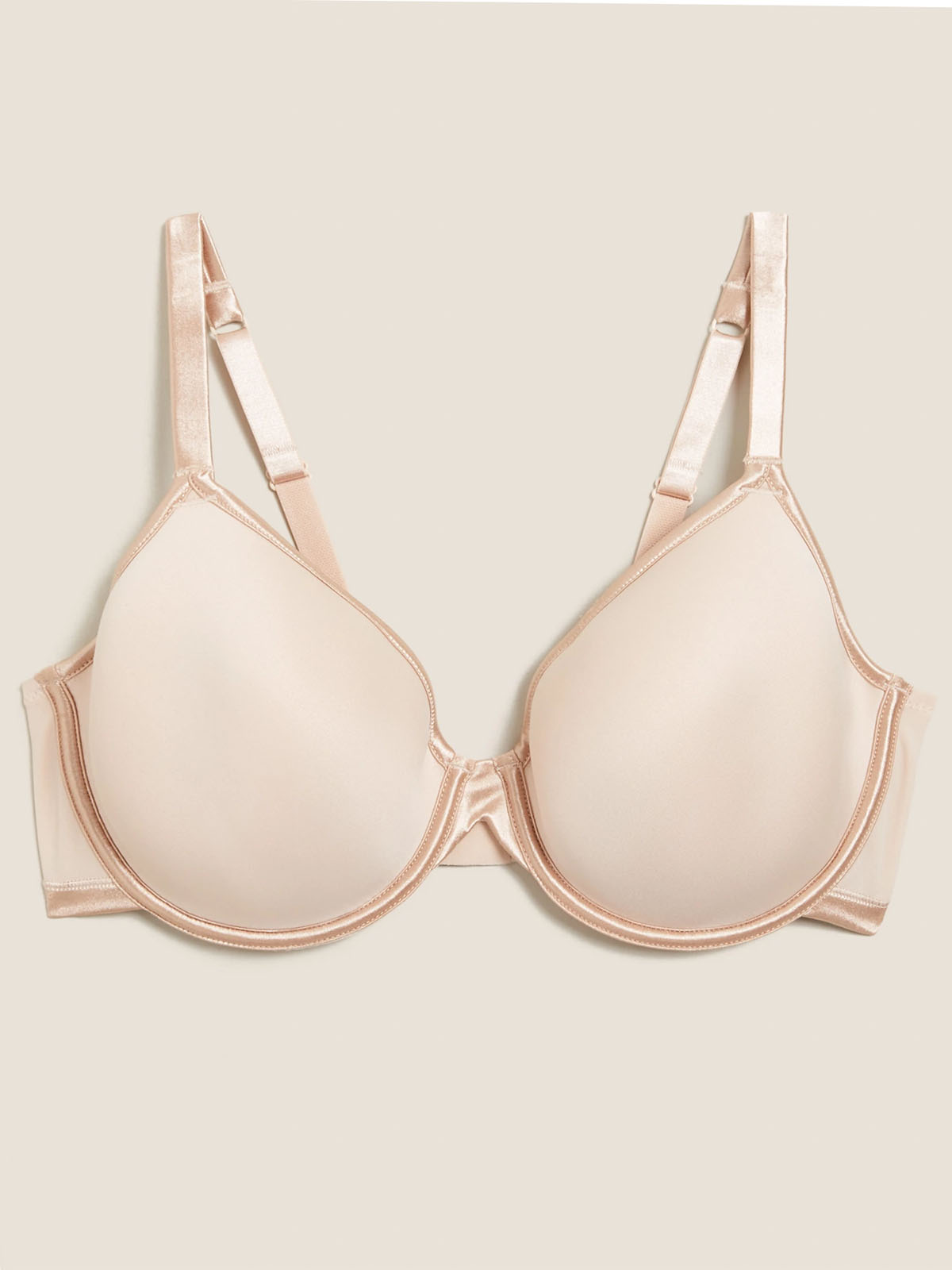  - - ALMOND Padded Underwired Light As Air Spacer Bra - Size 32 to 36  (A-B-C-DD-E)