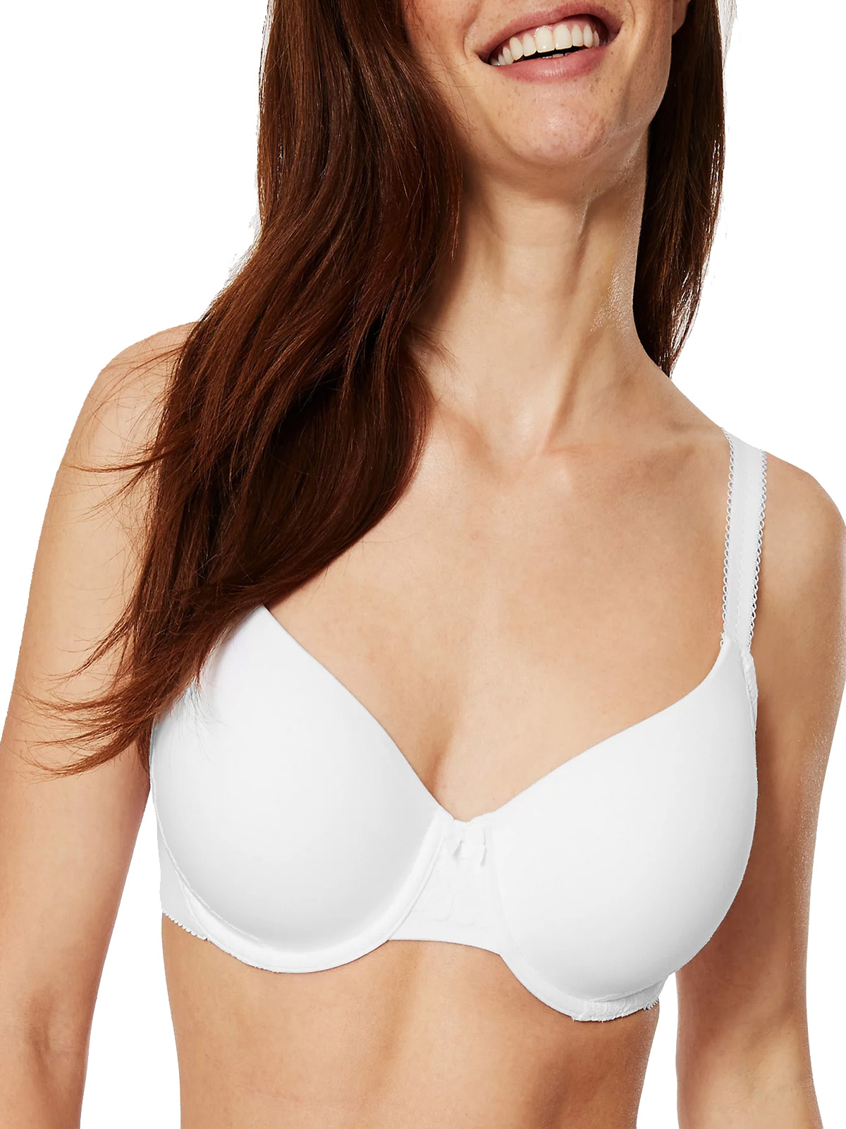 Marks And Spencer Mand5 White Cotton Rich Cool Comfort Padded Full Cup Bra Size 32 To 40 A