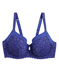 M&5 MARINE Cotton & Lace Full Cup Bra - Size 32 to 42 (A-B-C-D-DD-E)