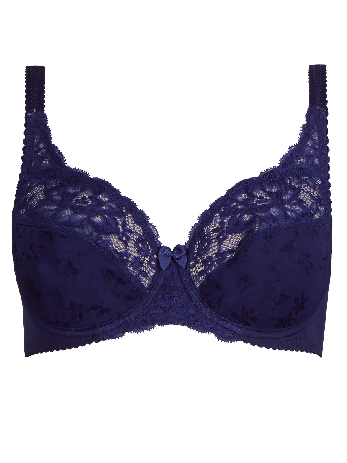 Marks And Spencer M Nightshade Jacquard Lace Non Padded Full Cup Bra Size To B