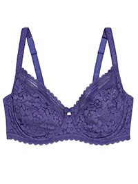 M&5 MARINE Cotton & Lace Non-Padded Full Cup Bra - Size 32 to 40 (A-B-C-D-E-G)