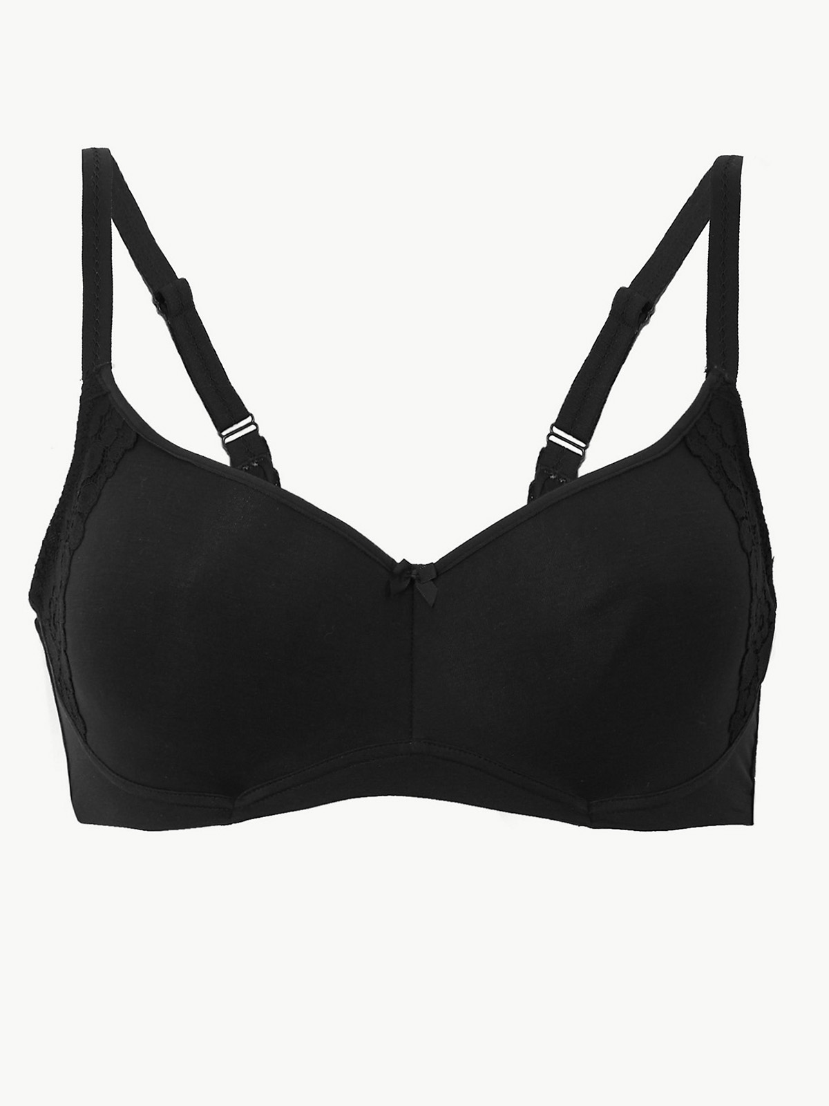  - - BLACK Cotton Rich Cool Comfort Smoothing Full Cup Bra