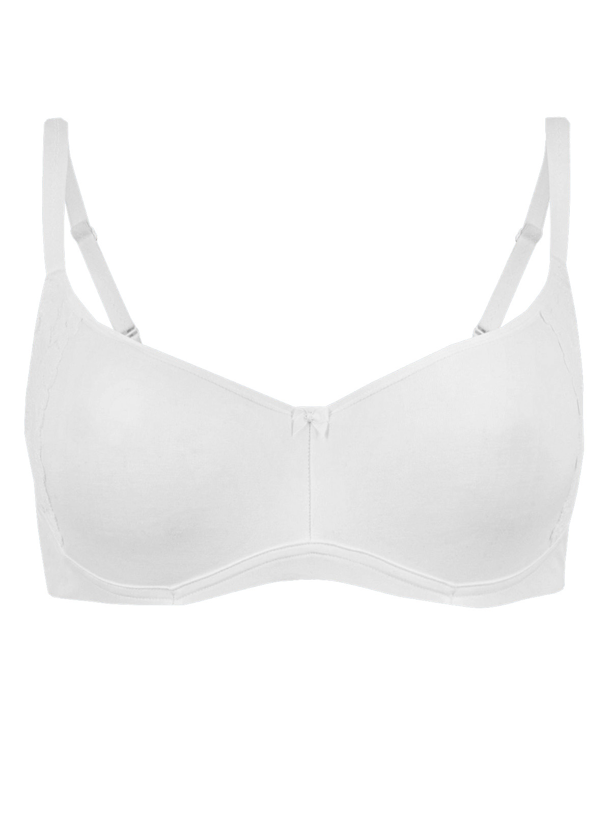Cocoon full cup bra without underwiring in cotton mix white