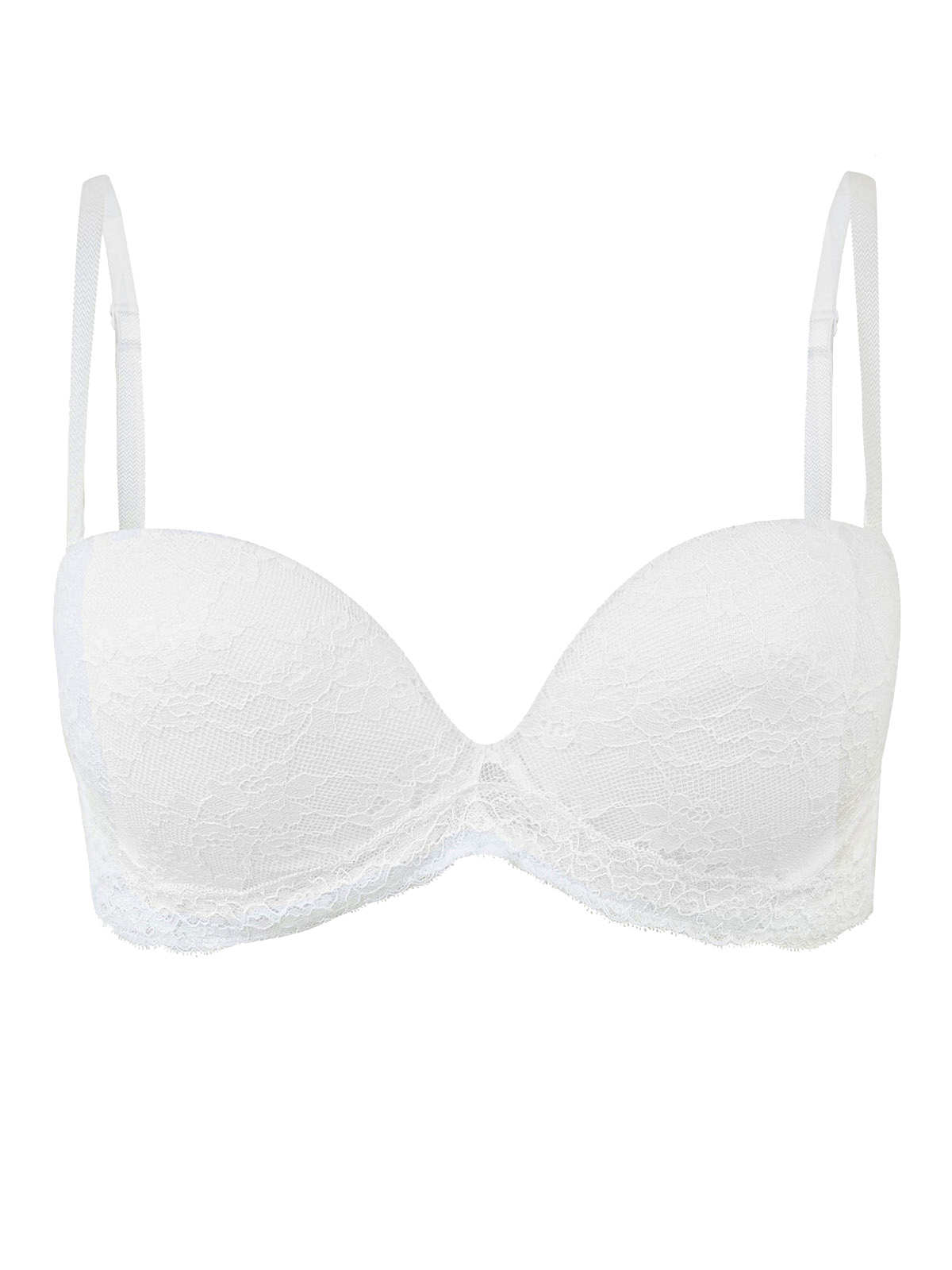 Marks and Spencer - - M&5 WHITE Louisa Lace Plunge Strapless Bra - Size ...