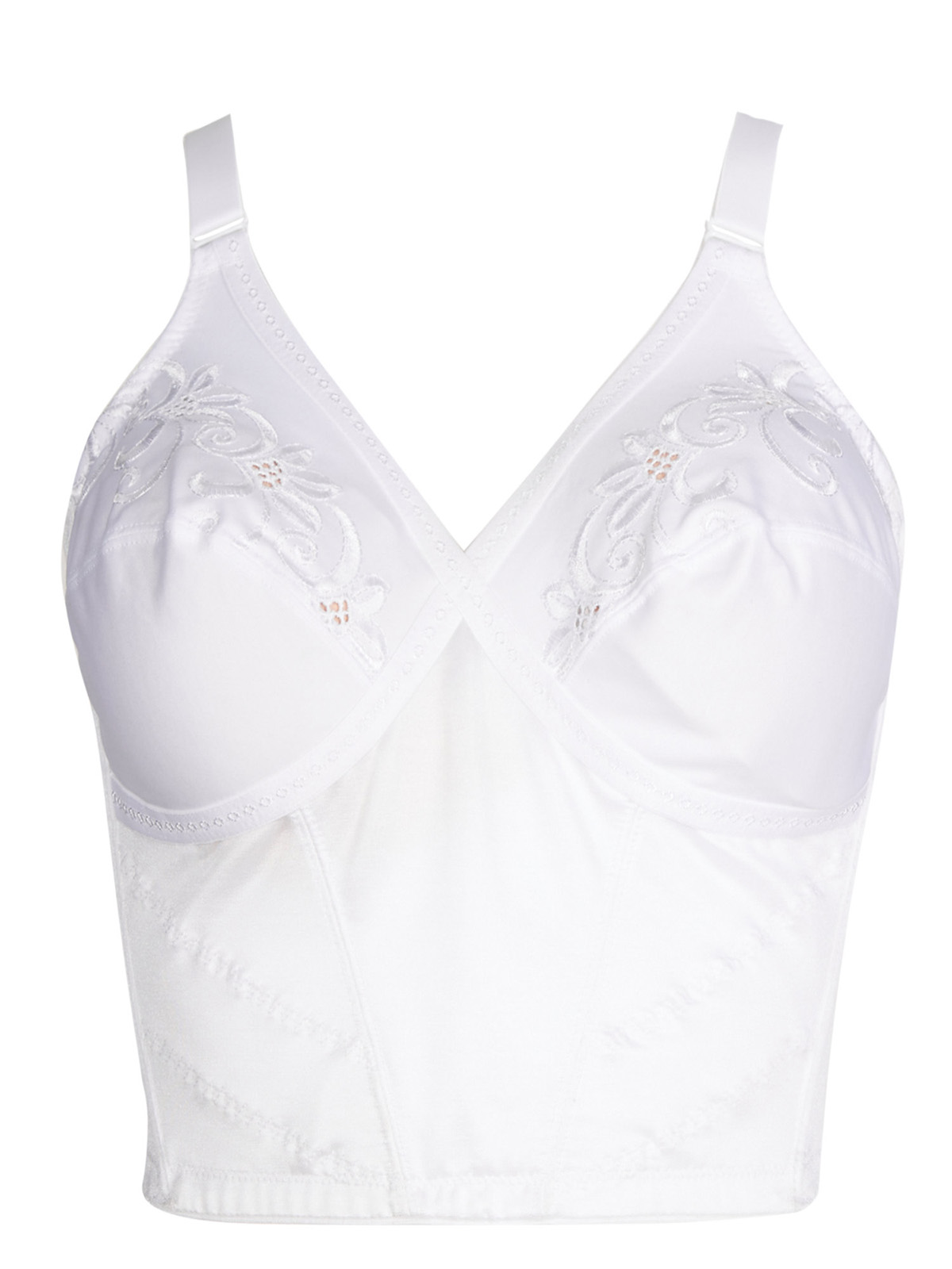 Marks And Spencer M 5 WHITE Firm Control Floral Embroidered marks-and-spencer-m-5-white-firm-control-floral-embroidered