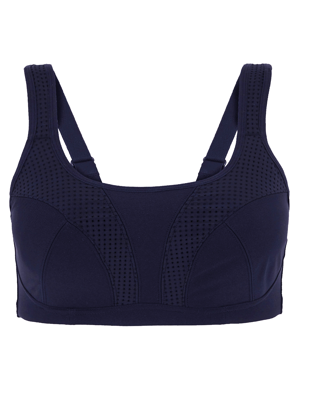 Marks and Spencer - - M&5 NAVY High Impact Non-Wired Sports Bra - Size ...