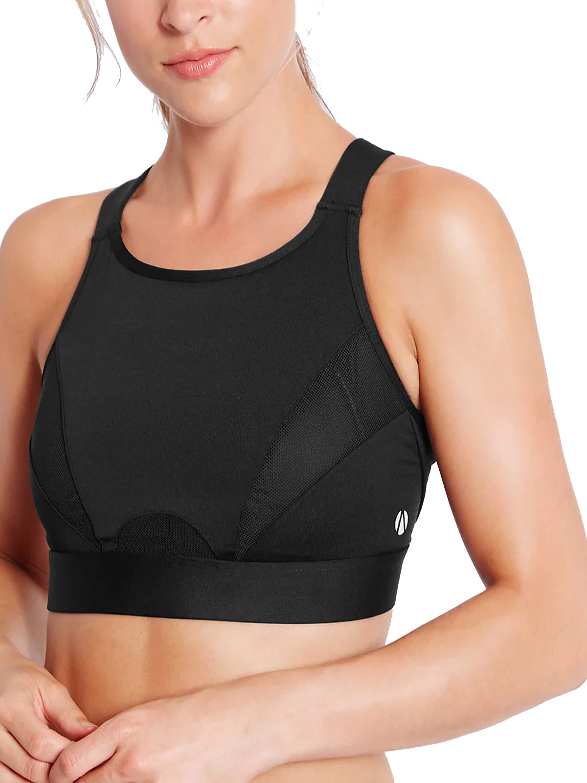 Marks And Spencer M 5 BLACK Extra High Impact Non Padded Sports Bra 