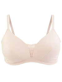 ALMOND Cotton Rich Non-Wired Full Cup Bra - Size 32 to 42 (A-B-C-D-DD-E)